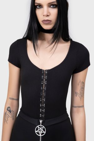 Eye C U Cap-Sleeve Top