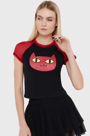 Marceline Kitty Crop T Shirt