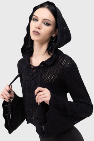 Shadow Witch Hooded Knit Sweater